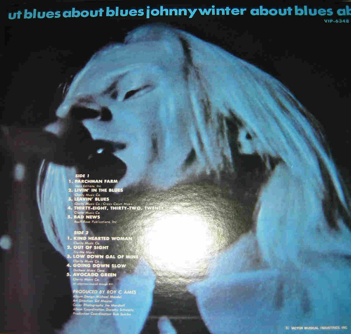 Johnny Winter - About Blues Japanese Release album back cover